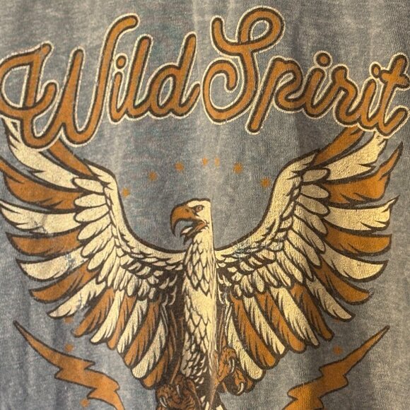 Hrt & Luv Wild Spirit Sweatshirt M Distressed Design American Heritage - Picture 2 of 12
